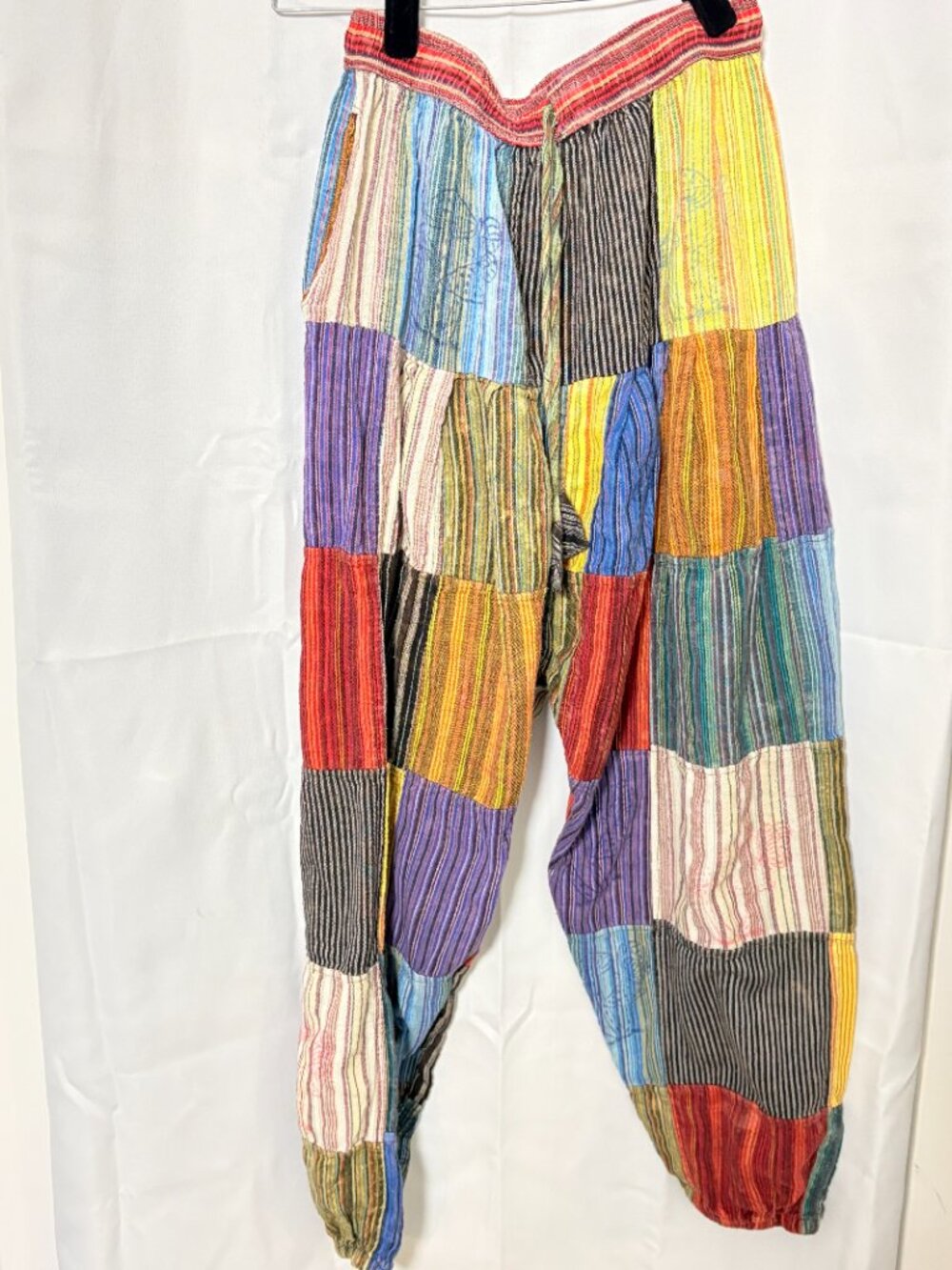 Rising International Patchwork Harem Pants Hippie Boho Cotton M